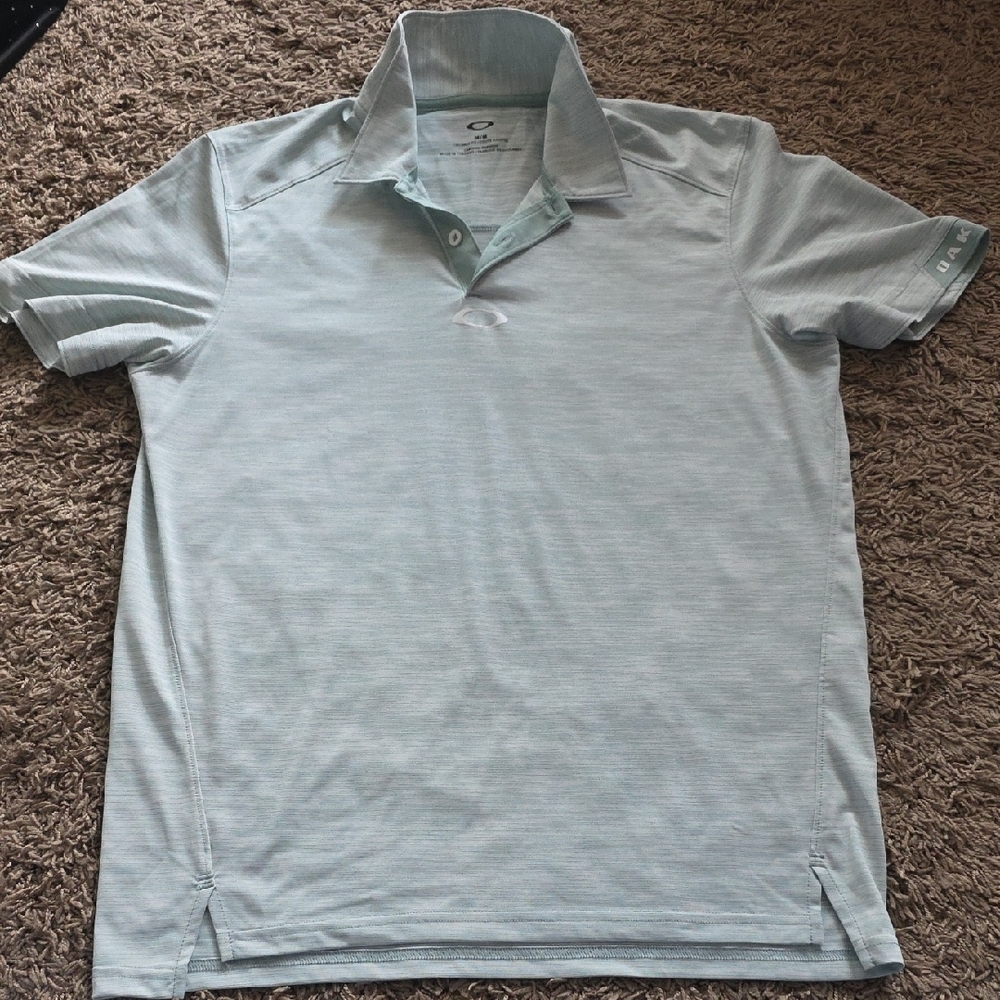 Oakley Men's Pale Blue Performance Polo